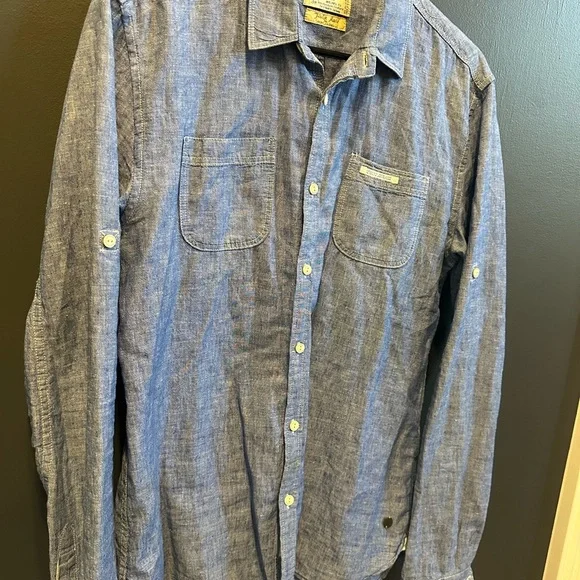 Scotch & Soda | Blue Chambray Button Down Shirt | Men’s | Medium - Picture 10 of 12